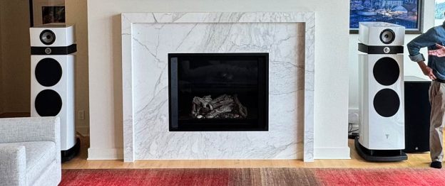 White Focal Speakers-Spacious Room